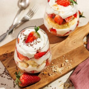 Erdbeer Mascarpone Dessert im Glas