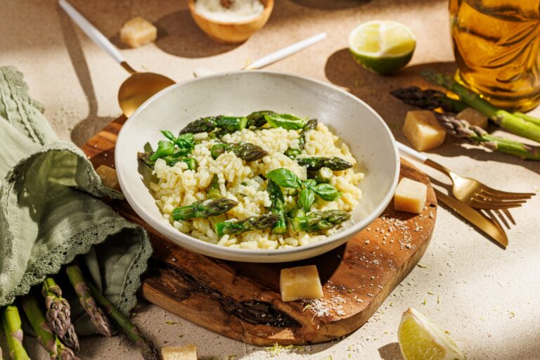 Grünes Spargel Risotto
